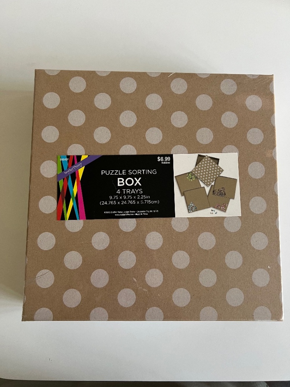 NIB Brother Sister Design Studio 4-Tray Puzzle Sorting Box Set
